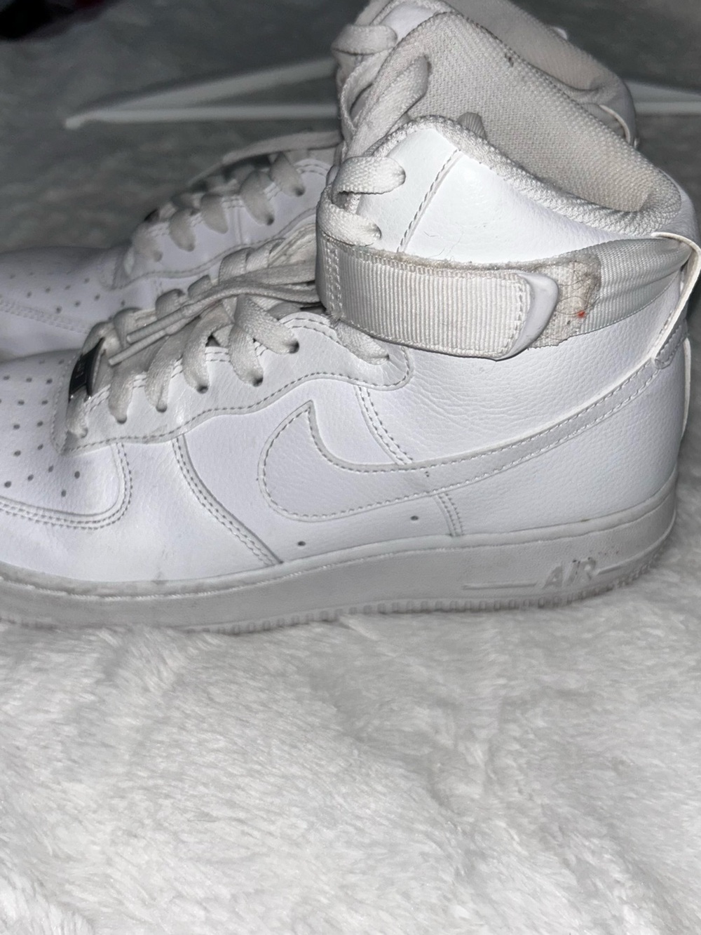 Women’s White High-Top Sneakers with Ankle Strap - Picture 5 of 9